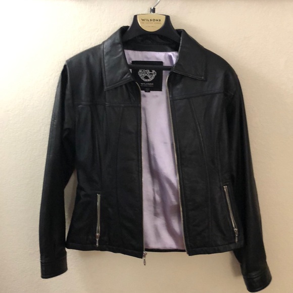 Wilson size small black leather jacket - Picture 1 of 3